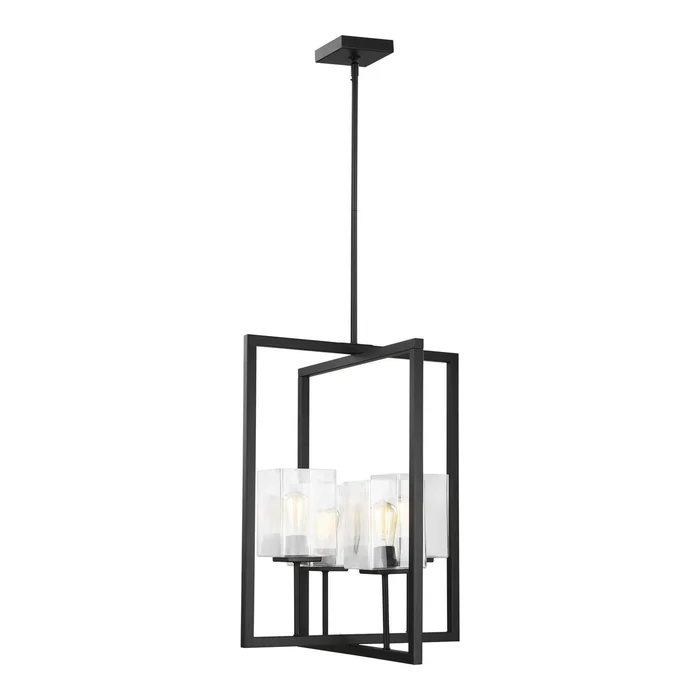 Generation Lighting 5241504-112 Mitte Four Light Hall / Foyer, Midnight Black