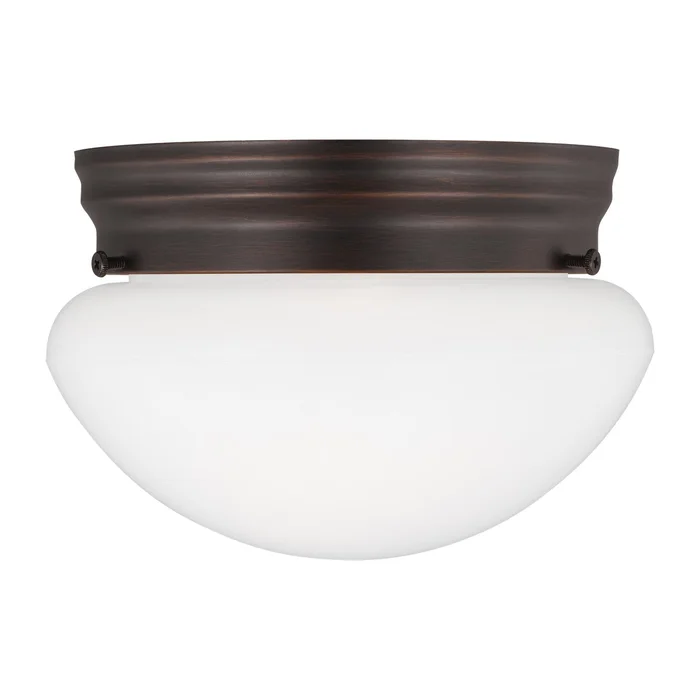 Generation Lighting 5326-710 Webster One Light Flush Mount, Bronze