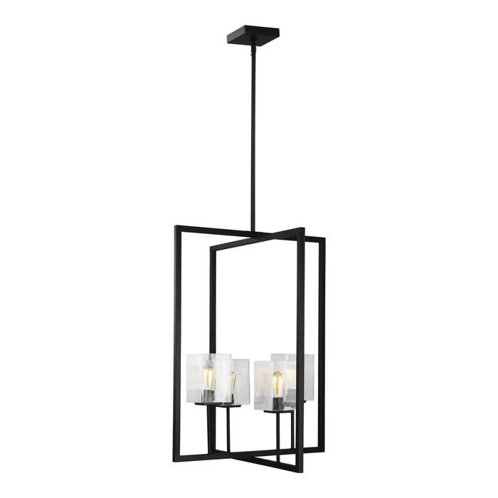 Generation Lighting 5341504-112 Mitte Four Light Hall / Foyer, Midnight Black