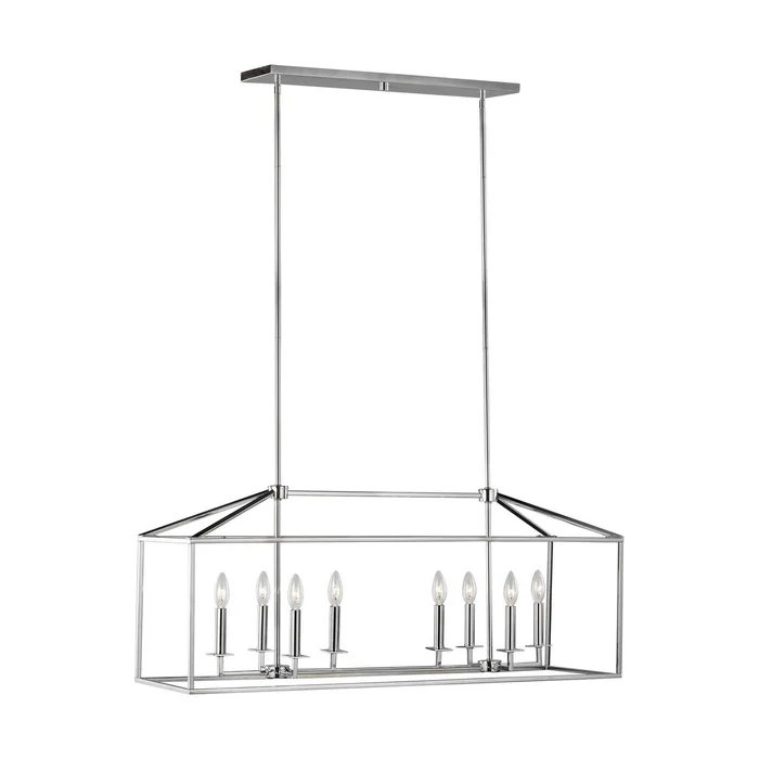 Generation Lighting 6615008EN-05 Perryton Eight Light Island Pendant, Chrome