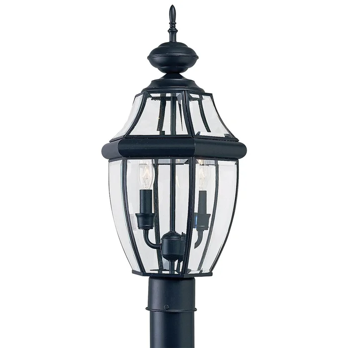 Generation Lighting 8229-12 Lancaster Two Light Outdoor Post Lantern, Black