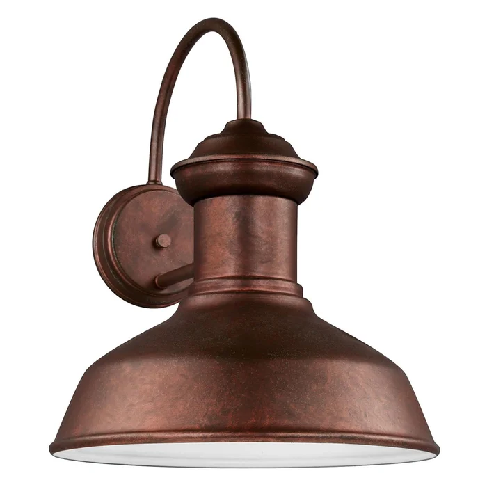 Generation Lighting 8647701EN3-44 Fredricksburg One Light Outdoor Wall Lantern, Weathered Copper