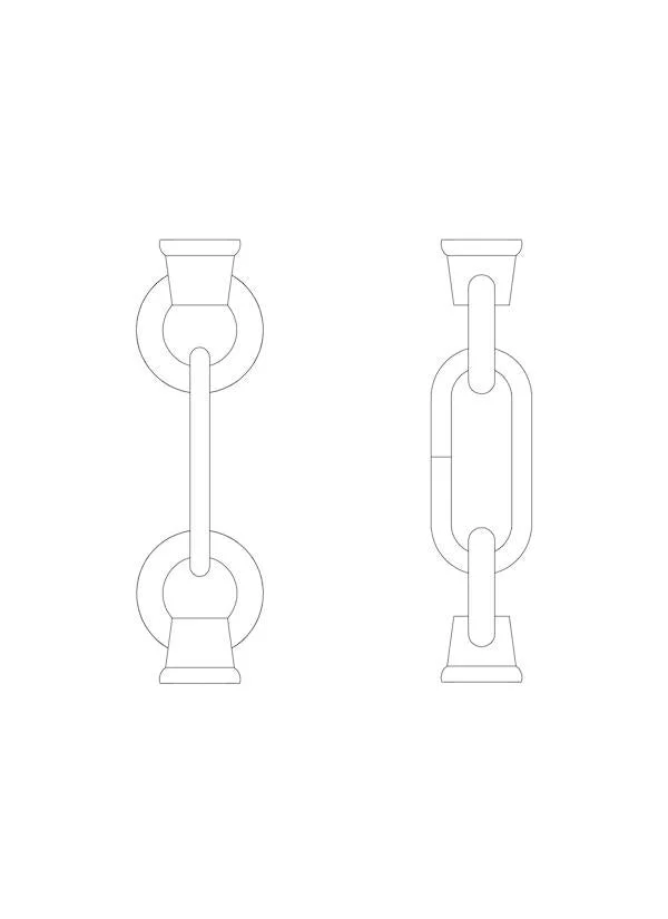 Generation Lighting 9122-962 Replacement Chain Link and Loop, Brushed Nickel