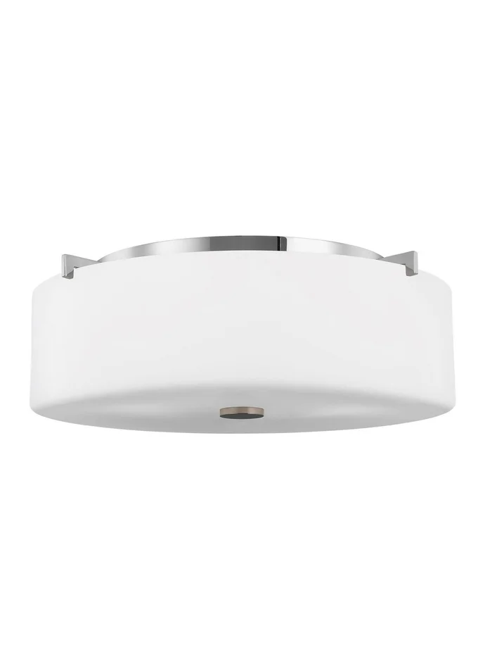 Generation Lighting FM312CH Sunset Drive Three Light Flush Mount, Chrome