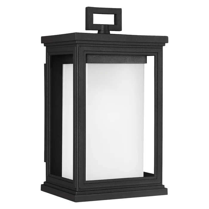 Generation Lighting OL12900TXB Roscoe One Light Outdoor Wall Lantern, Textured Black