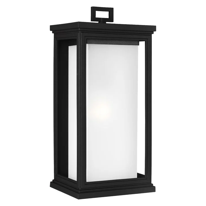 Generation Lighting OL12902TXB Roscoe One Light Outdoor Wall Lantern, Textured Black