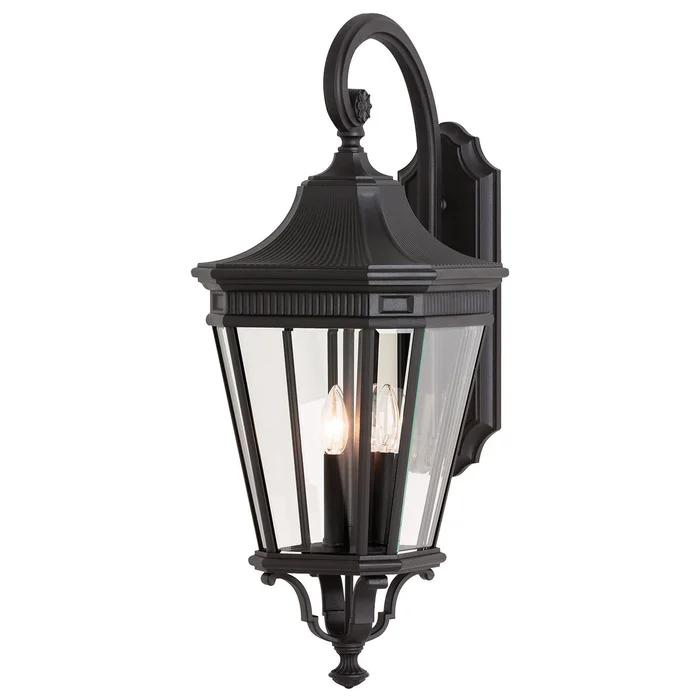 Generation Lighting OL5404BK Cotswold Lane Three Light Outdoor Fixture, Black