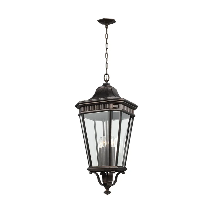 Generation Lighting OL5414GBZ Cotswold Lane Four Light Hanging Lantern, Grecian Bronze