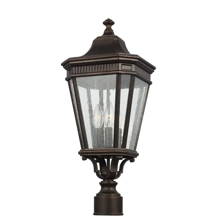 Generation Lighting OL5427GBZ Cotswold Lane Three Light Post/Pier Lantern, Grecian Bronze