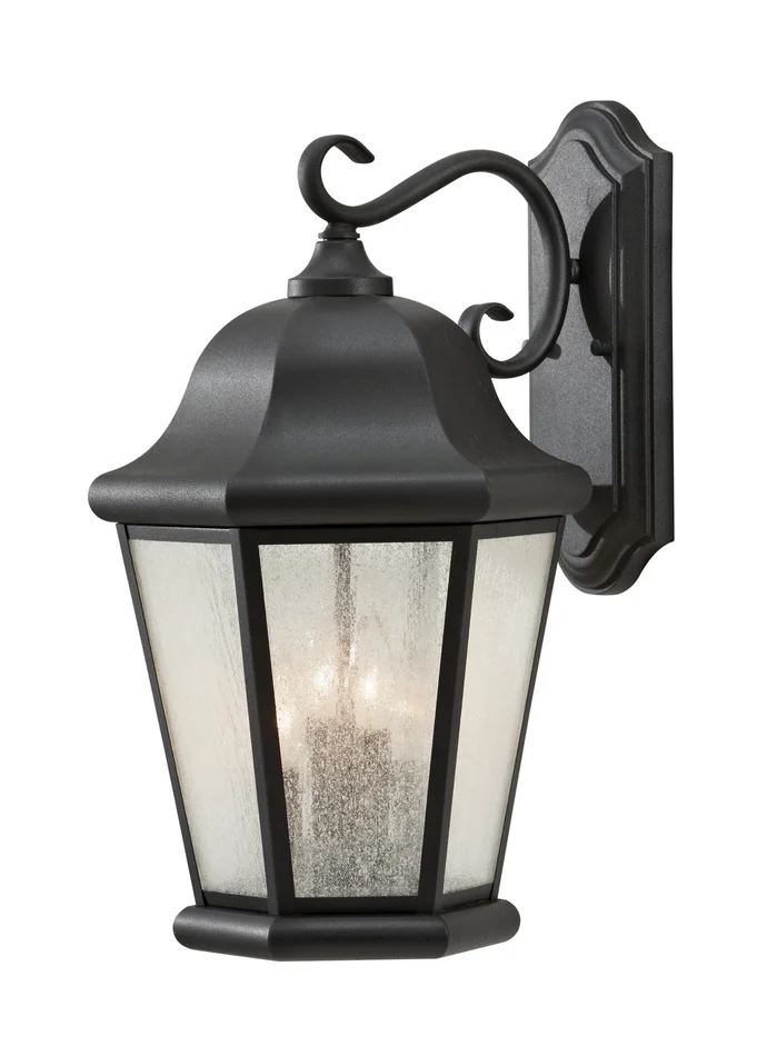 Generation Lighting OL5904BK Martinsville Four Light Outdoor Wall Lantern, Black