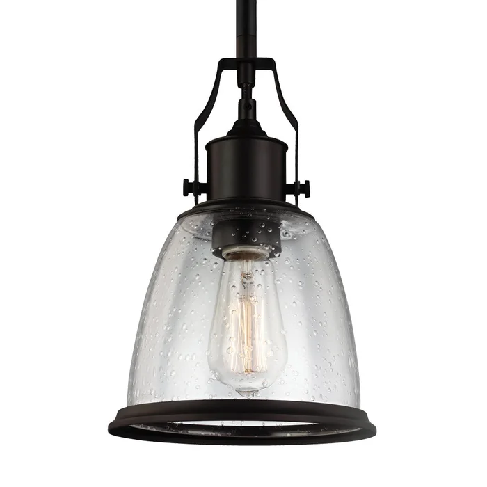 Generation Lighting P1354ORB Hobson One Light Pendant, Oil Rubbed Bronze