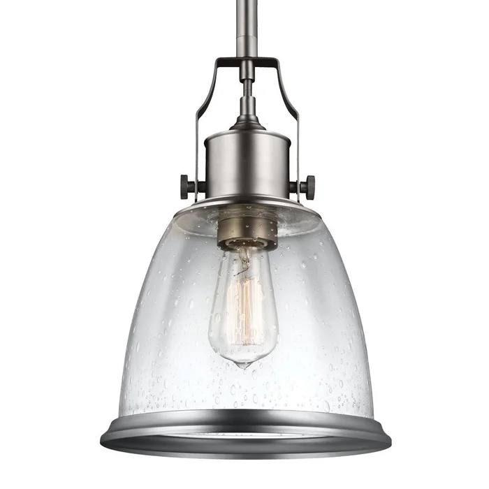 Generation Lighting P1355SN Hobson One Light Pendant, Satin Nickel