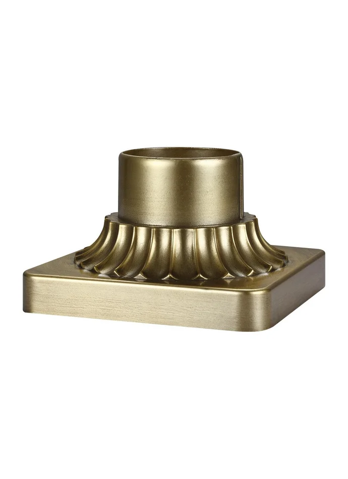 Generation Lighting PIERMOUNT-PDB Outdoor Pier Mounts Pier Mount Base, Painted Distressed Brass