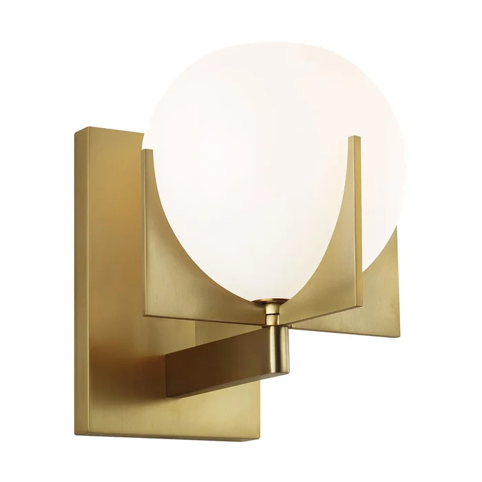Generation Lighting VS2461BBS Abbott One Light Wall Sconce, Burnished Brass