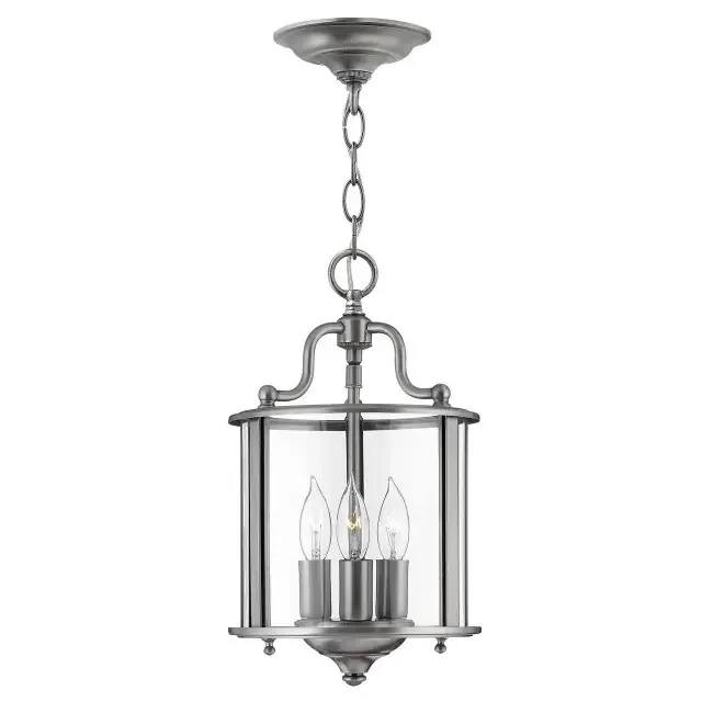 Gentry 3 Light Pewter Pendant Light