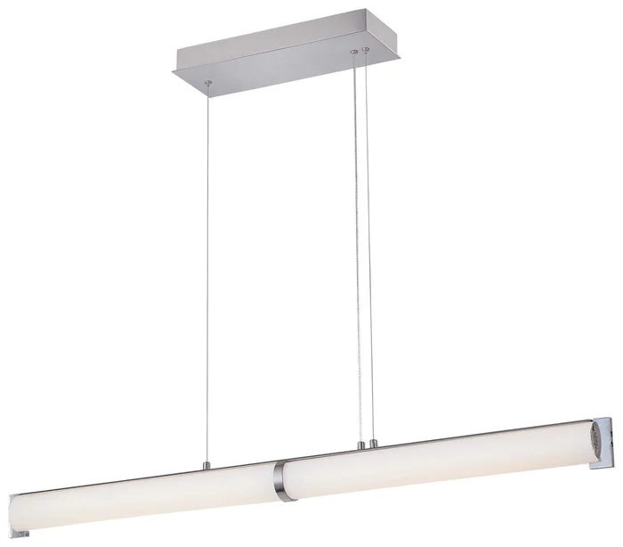 George Kovacs P1152-084-L Tube LED Island Pendant, Brushed Nickel