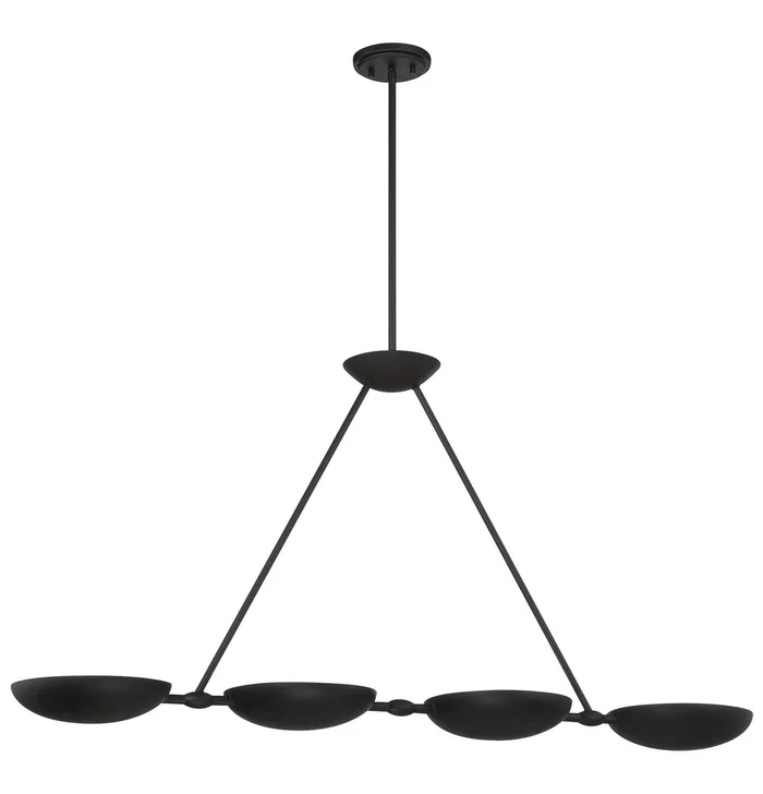 George Kovacs P1318-076 Undertas Four Light Island Pendant, Iron Ore