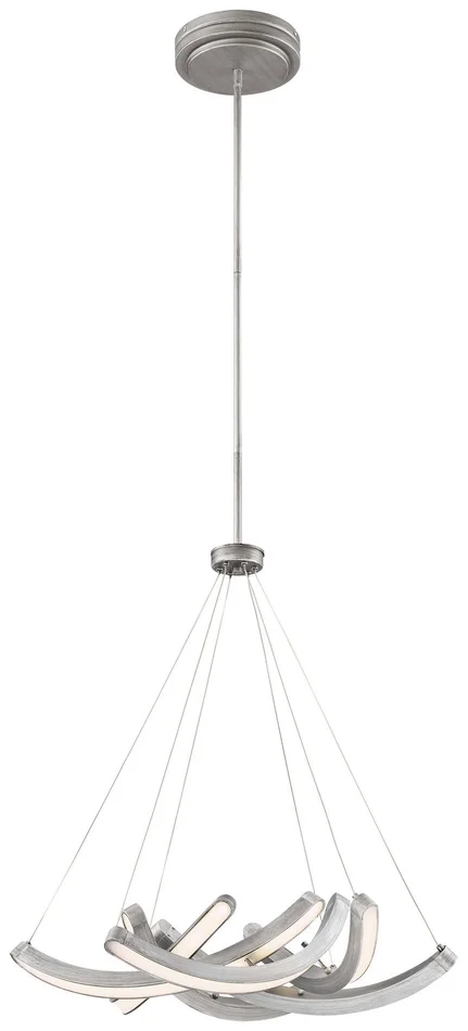 George Kovacs P1336-665-L Swing Time LED Pendant, Brushed Silver