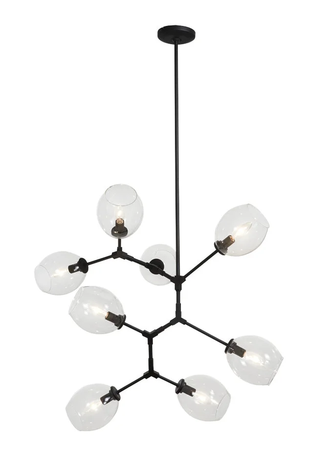 George Kovacs P1365-66A Nexpo Eight Light Pendant, Coal