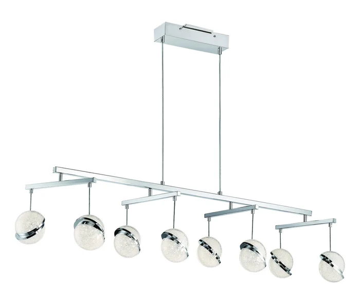 George Kovacs P1448-077-L Silver Slice LED Island Pendant, Chrome