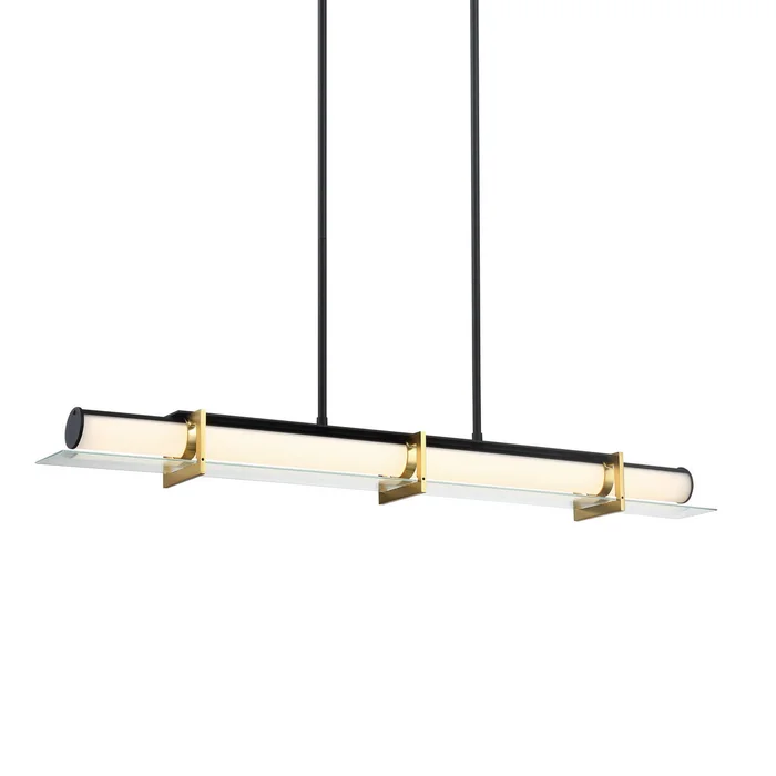 George Kovacs P1516-707-L Midnight Gold LED Island Pendant, Sand Coal And Honey Gold