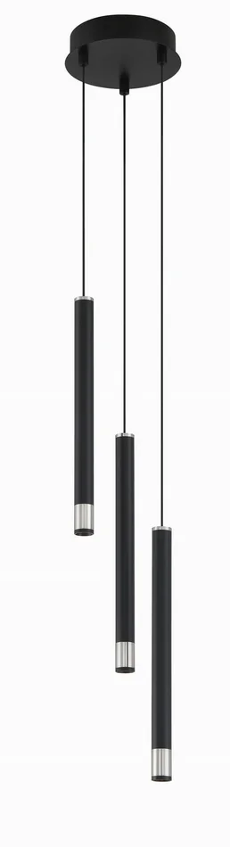 George Kovacs P5400-691-L Wand LED Pendant, Coal With Brushed Nickel