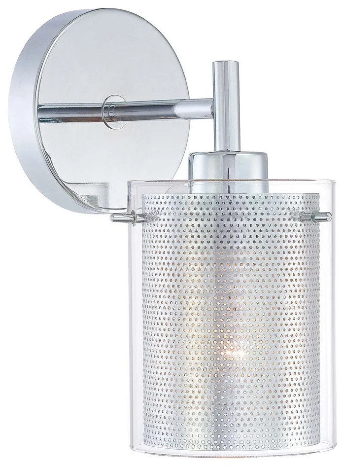 George Kovacs P962-077 Grid One Light Wall Sconce, Chrome