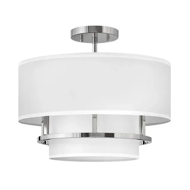 Graham 3 Light Polished Nickel Dual Mount Pendant Light