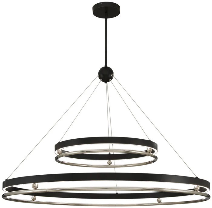 Grande Illusion LED Pendant in Coal w/Polished Nickel (29|N7998-572-L)