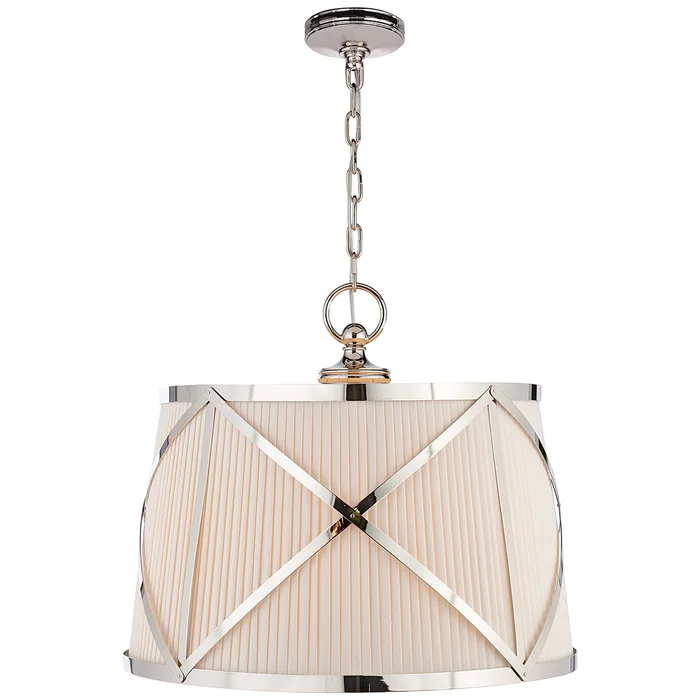 Grosvenor Three Light Pendant, Polished Nickel