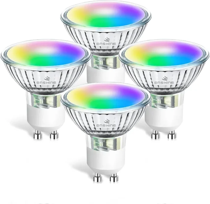 GU10 Smart Bulb, WiFi LED, Dimmable, RGB, Warm to Cool White, Alexa & Google Home Compatible, No Hub, 4 Pack