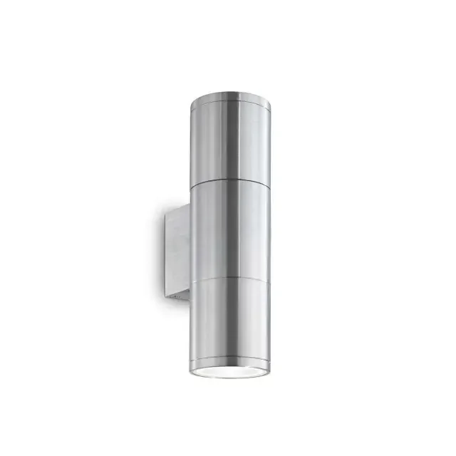 Gun AP2 2 Light Aluminium Up and Down 6.5cm IP54 Wall Light