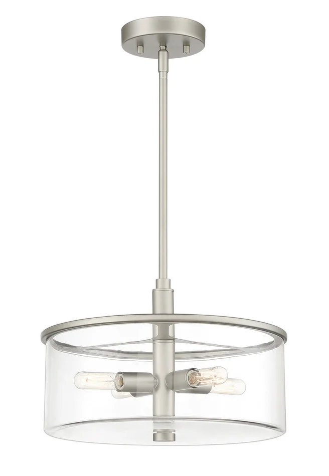 Hailie Four Light Pendant in Satin Nickel (46|55694-SN)