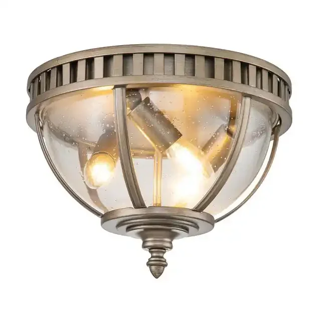 Halleron 3 Light Burnished Bronze IP44 Ceiling Light