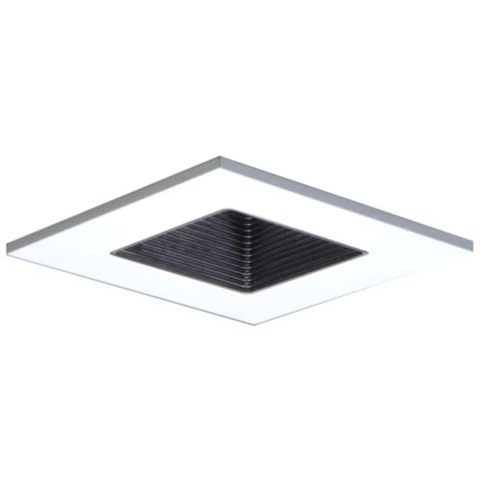 Halo Lighting 3012WHBB 3″ Square Regressed Lens Adjustable Baffle Trim, White Trim with Black Baffle