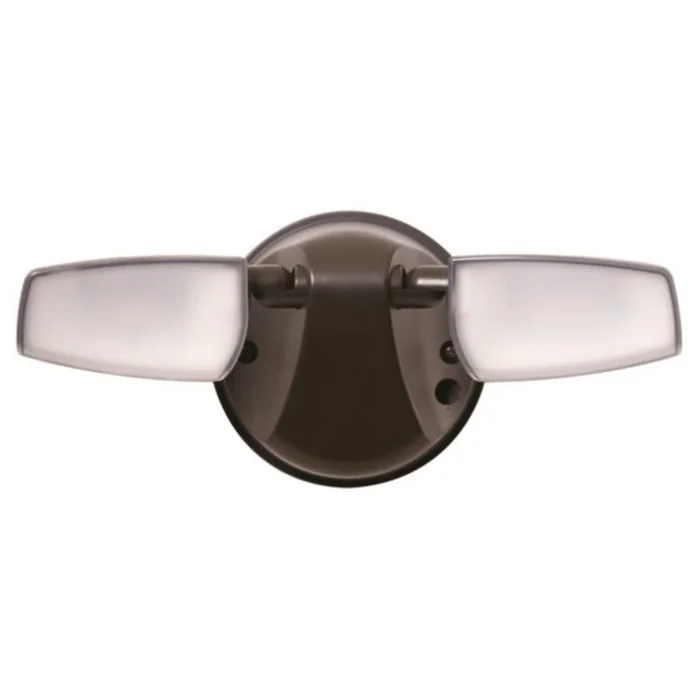 Halo Lighting ESF1A4FB Outdoor LED Twin Head Floodlight, 1420 Lumens, 4000K, Bronze