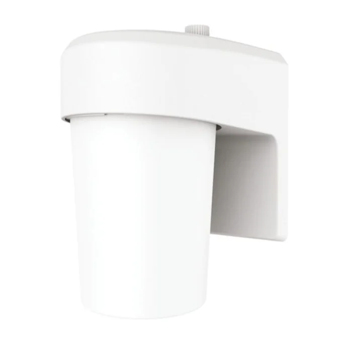 Halo Lighting FE12S40FDW Outdoor LED Entry Light with Flood + Dusk-to-Dawn Sensor, Selectable 1200/900/700 Lumens, 4000K, White