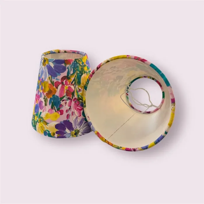 Hand Crafted Candle Clip 6” Lampshade – Summer Flowers