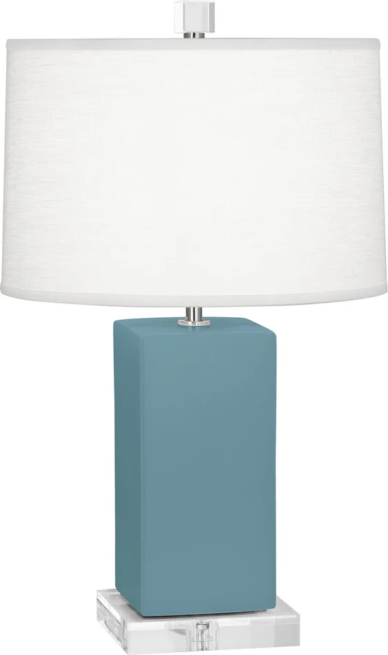 Harvey One Light Accent Lamp in Matte Steel Blue Glazed Ceramic (165|MOB90)