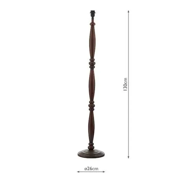 Hayward Dark Wood Effect Floor Lamp Base Only