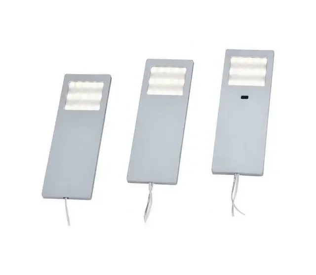 Helena 3 Pack Silver Plastic LED Rectangular Under Cabinet Lights