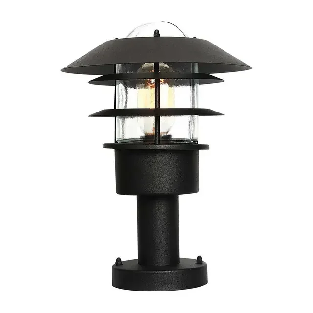 Helsingor Black IP44 Top Post Light