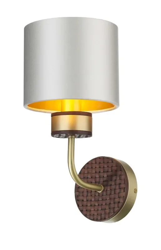 Hunter Butter Brass With Leather Bespoke Shade Wall Light
