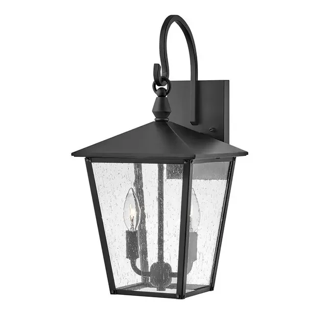 Huntersfield 2 Light Black IP44 Wall Light
