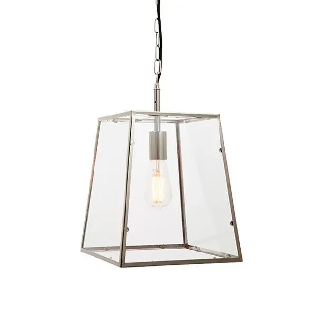 Hurst Bright Nickel with Clear Glass Pendant Light