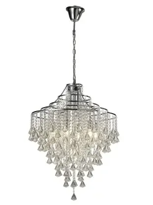 Inina Pendant 7 Light E14 Polished Chrome/Crystal