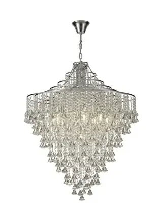 Inina Pendant 9 Light E14 Polished Chrome/Crystal