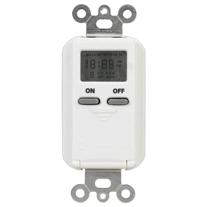 Intermatic EI500WC 7-Day Standard Programmable Timer, 125 VAC, 15A, White