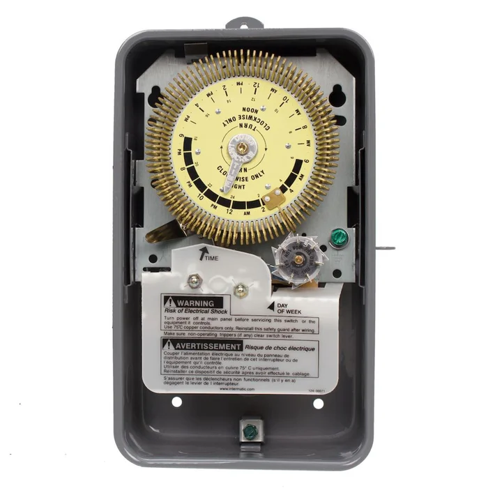 Intermatic T1975EHDR 24 Hour Heavy-Duty Metal Dial Mechanical Time Switch with Skip-a-Day, 480 VAC, 60Hz, SPDT, Outdoor Metal Enclosure, 15 Minute Interval