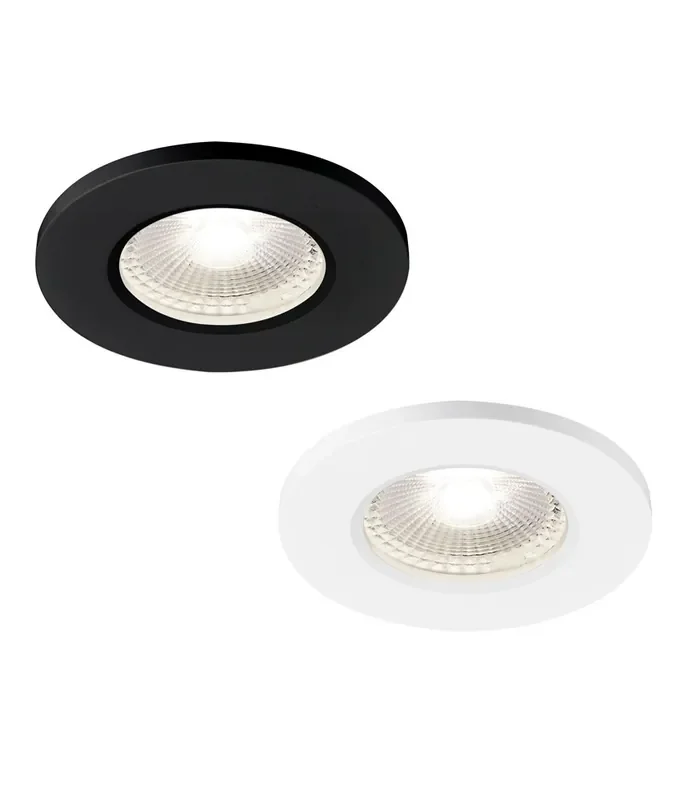 IP65 Round Fire Rated LED Downlight – White or Black